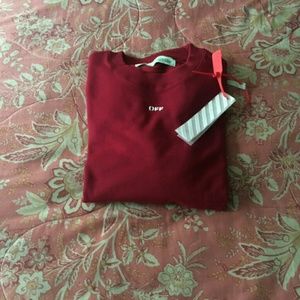 off white bordeaux hoodie